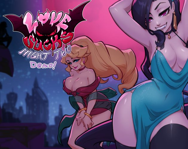 Cover art for Love Sucks: Night Two DEMO v1.1, an adult visual novel by Art Witch Studios