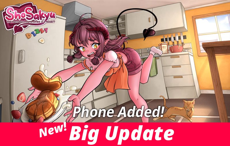 Cover art for ShoSakyu: The Succubus I Summoned is a Noob!?, an adult visual novel by AshyNyuu