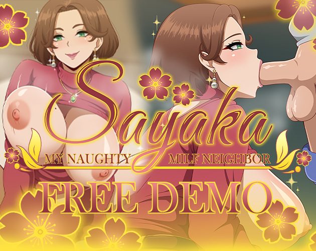 Cover art for Sayaka: My Naughty Milf Neighbor Demo Browser/PC v0.85, an adult visual novel by erebeta