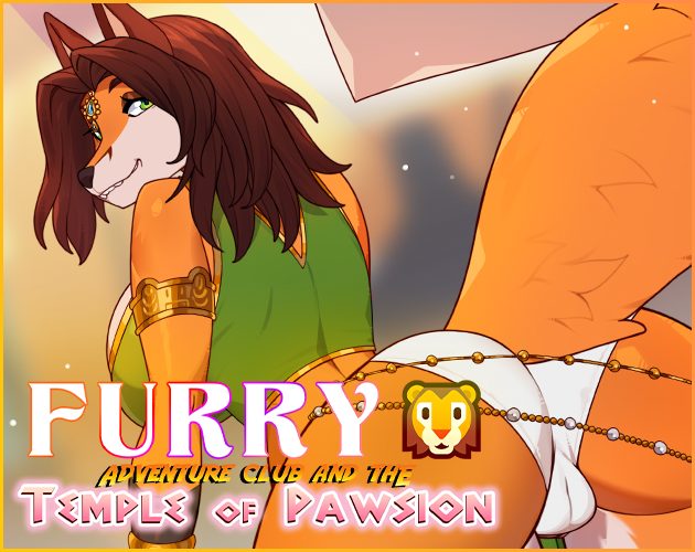 Cover art for Furry Adventure Club and the Temple of Pawsion 🐱, an adult visual novel by Furry Dreams Lab