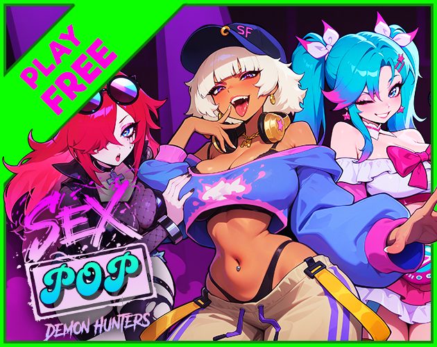 Cover art for Sex-Pop Demon Hunters - PLAY FOR FREE v1.1, an adult visual novel by Horny Capybara Games