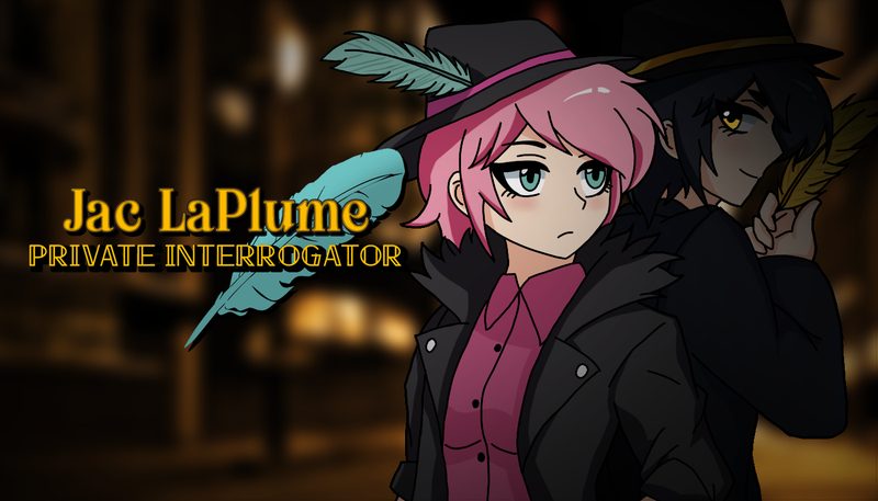 Cover art for Jac LaPlume: Private Interrogator (DEMO), an adult visual novel by Khimera