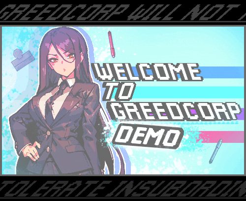 Cover art for WELCOME TO GREEDCORP (DEMO), an adult visual novel by kimochi