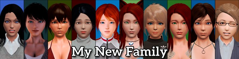 Cover art for My New Family v2.8, an adult visual novel by Killer7