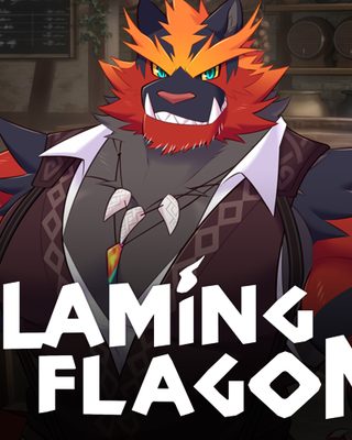Cover art for Flaming Flagon v1.08 by kulplant — adult visual novel