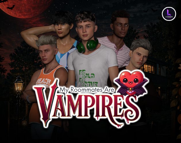 Cover art for My Roommates Are Vampires v1.0, an adult visual novel by LandonLegends