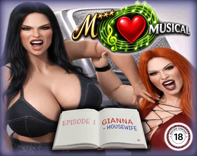 Cover art for 💋🎮🔞 MILFMUSICAL – Episode 1: Gianna housewife! 1.1🔞💋🎵 v1.1, an adult visual novel by milfmusical