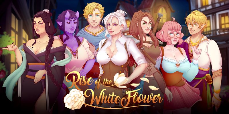 Cover art for Rise of the White Flower v1.1, an adult visual novel by Necro Bunny