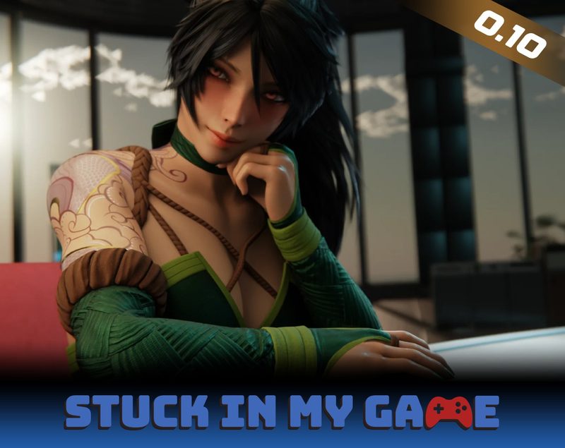 Cover art for Stuck In My Game v0.9.0, an adult visual novel by Niinko