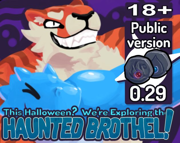 Cover art for This Halloween? We're Exploring the Haunted Brothel! v0.30.1, an adult visual novel by pastrygames