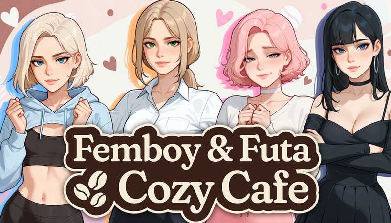 Cover art for Femboy & Futa Cozy Cafe, an adult visual novel by PinkTwilight