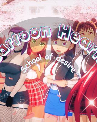 Cover art for Cartoon Hearts School of Desire by RealRetr0 — adult visual novel