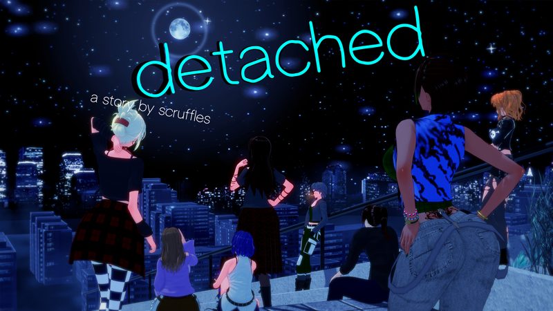 Cover art for Detached (18+) v0.17.3, an adult visual novel by Scruffles