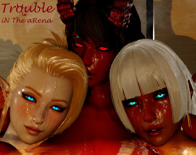 Cover art for Trouble iN The aRena, an adult visual novel by Sir Gary Bummer