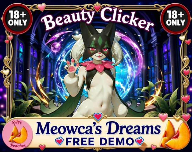 Cover art for Beauty Clicker: Meowca's Dreams - FREE DEMO, an adult visual novel by Split Peaches