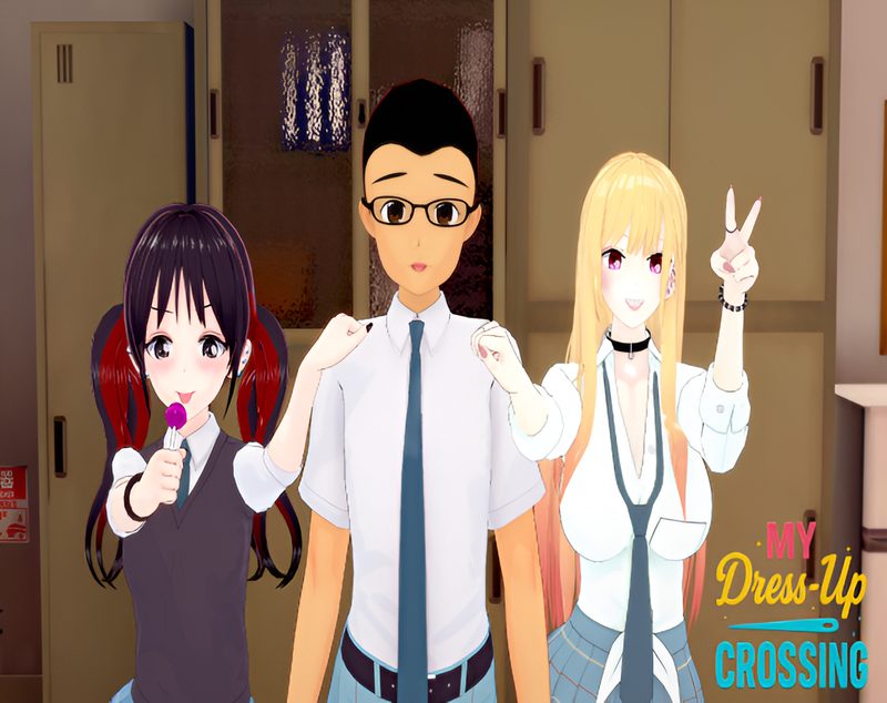 Cover art for My Dress-Up Crossing v2.1, an adult visual novel by Tahlia