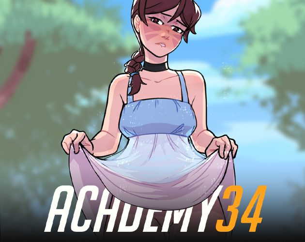 Cover art for ACADEMY34 v0.33.2.6, an adult visual novel by Young & Naughty