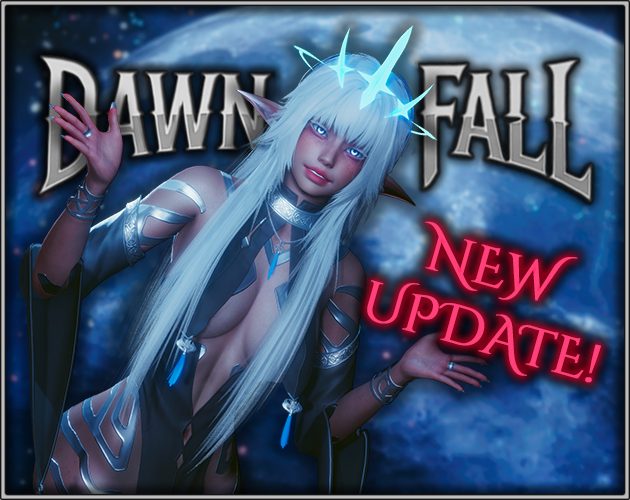 Cover art for Dawnfall v0.2, an adult visual novel by Zebual
